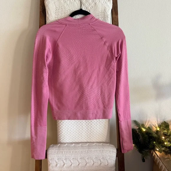 Lululemon Pink Athletic Long Sleeve Quarter Zip Top - Picture 5 of 6